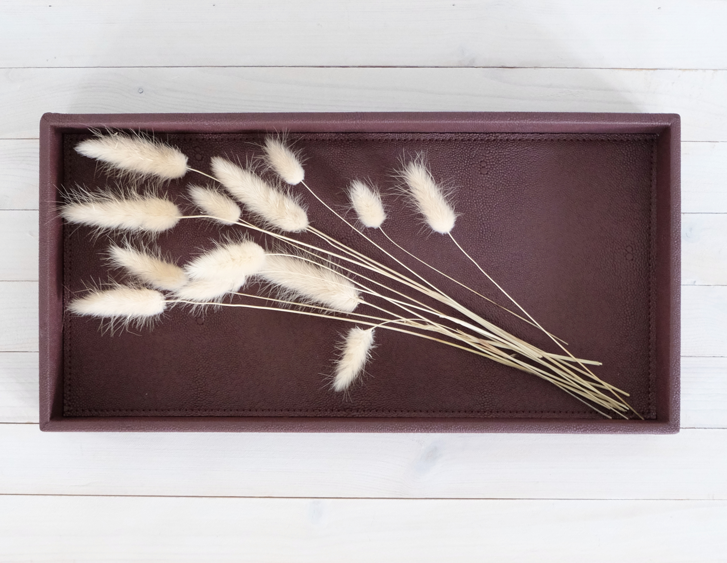 Tarjotin viininpunainen tekonahka