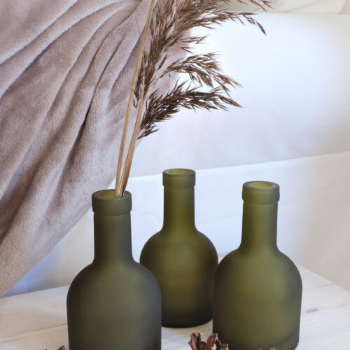 Pullo kynttilänjalka vihreä lasia pitkälle kynttilälle