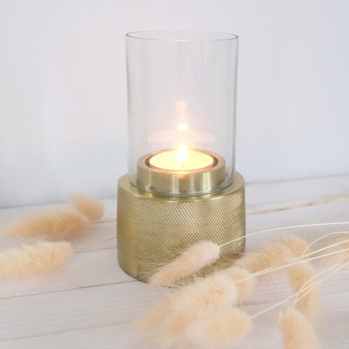 Kynttilälyhty metallia lasia pieni