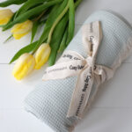 Torkkupeitto vohvelikuvioinen puuvillaa mintunvihreä