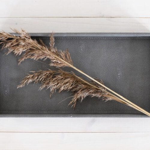 Tarjotin tekonahka harmaa