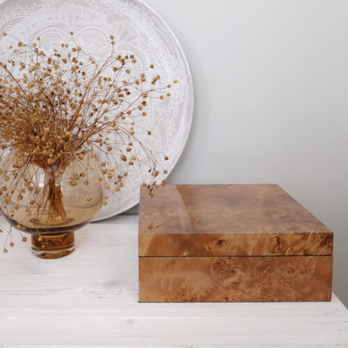 Ruskea säilytysrasia koruille