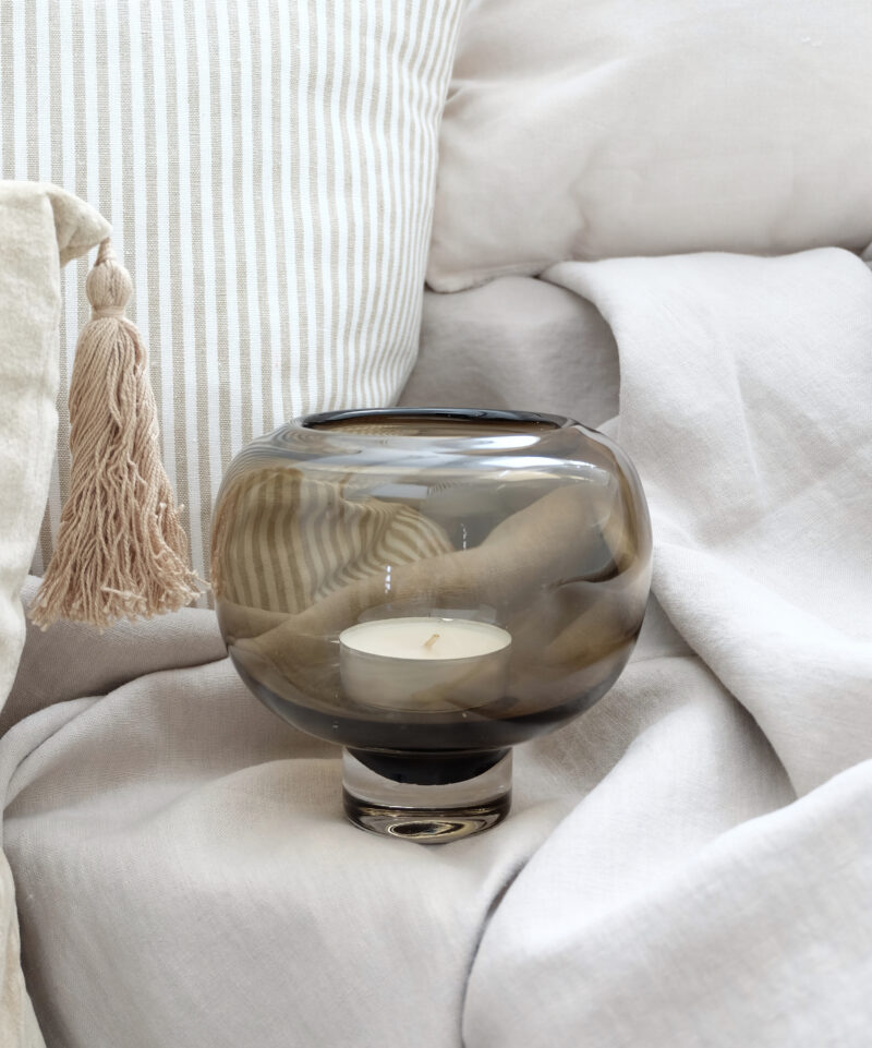 Kynttilälyhty ruskea lasia