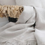 Torkkupeitto beige pellavaa