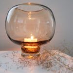 Kynttilälyhty ruskea lasia