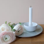 Valkoinen kynttilänjalka Bowl