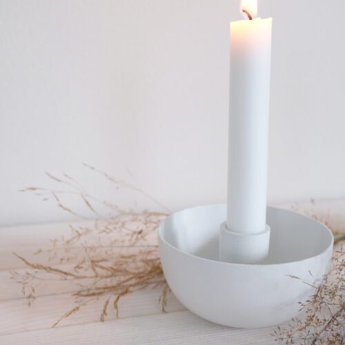 Kynttilänjalka valkoinen pitkälle kynttilälle