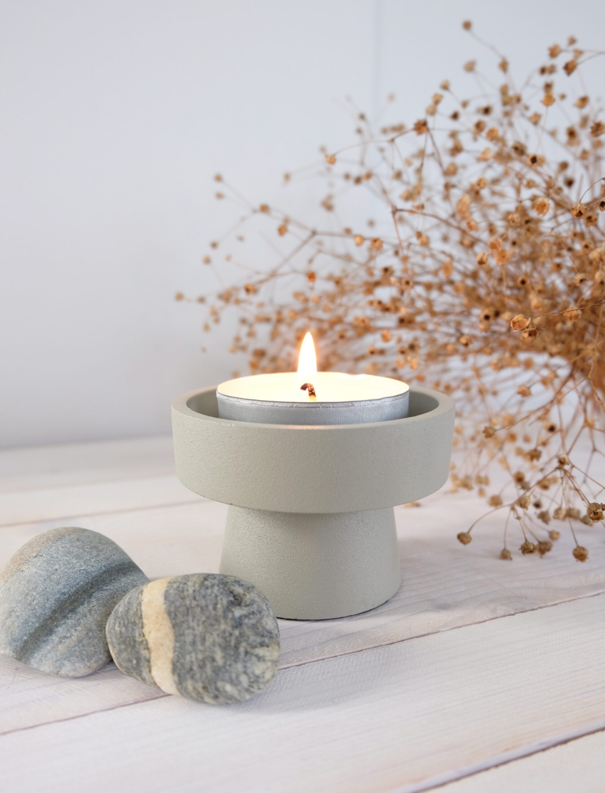 Kynttilänjalka hiekka greige