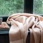 Torkkupeitto viltti seepia vaaleanruskea 100% villaa