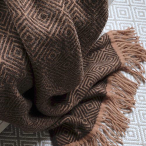 Torkkupeitto viltti ruskea villaa