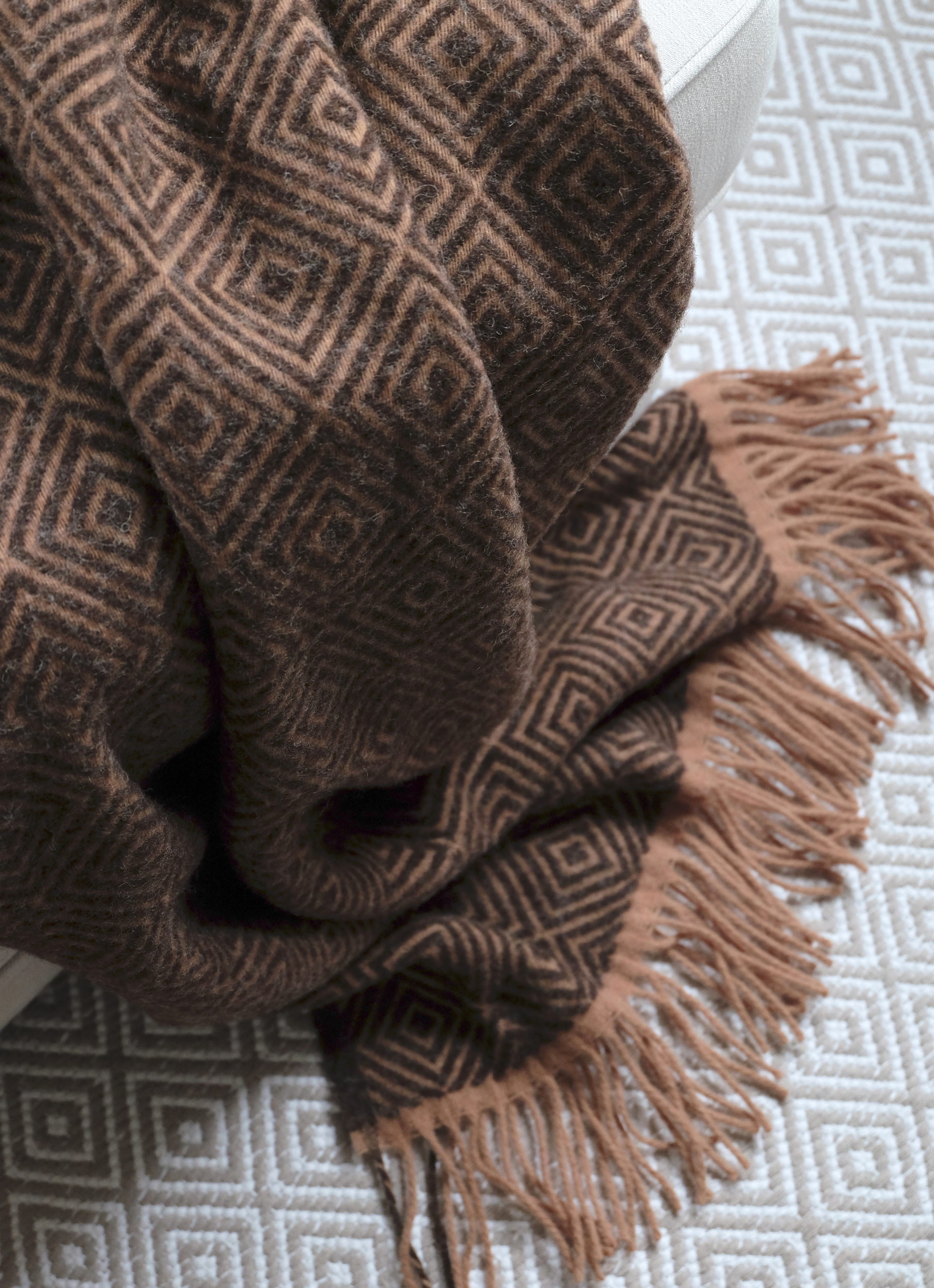 Torkkupeitto viltti ruskea villaa