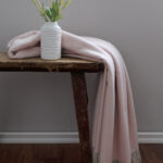 Torkkupeitto vaaleanpunainen 100% villaa