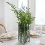 Kapea 3-osioinen lasimaljakko harmaa