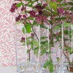 Kapea 4-osioinen maljakko kirkasta lasia