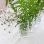 Kapea 4-osioinen maljakko kirkasta lasia