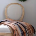 Torkkupeitto ruudullinen tartan oranssi villaa