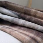 Torkkupeitto ruudullinen tartan ruskea villaa