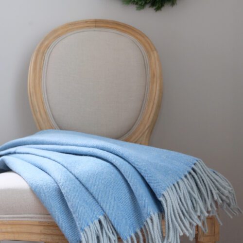 Torkkupeitto sininen villaa