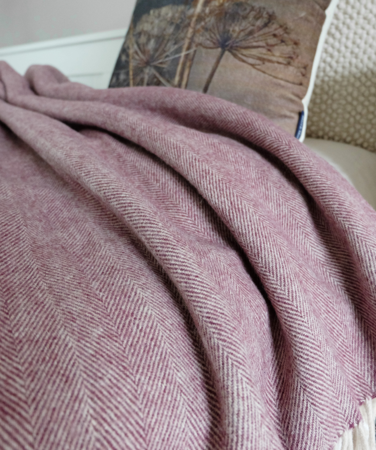 Torkkupeitto violetti villaa